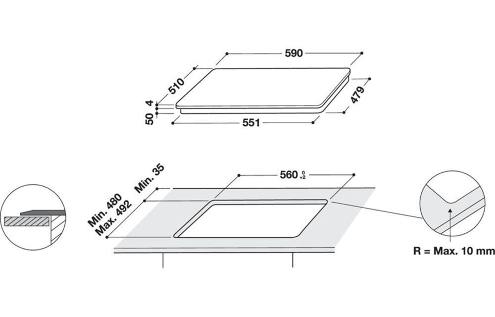 Whirlpool WS Q2760 BF - Inductiekookplaat