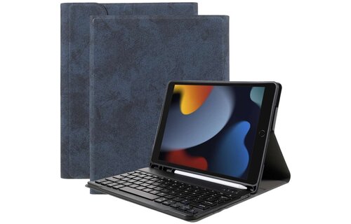 Just in Case Vintage Bluetooth Keyboard Cover - Apple iPad 10.2 - Zwart - Tablethoes