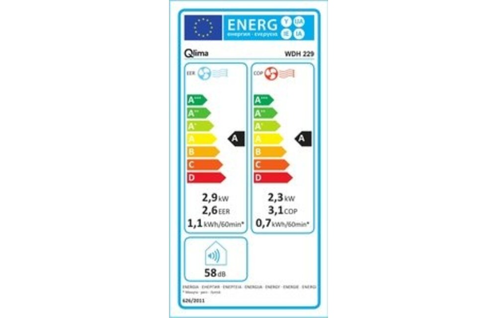 Qlima WDH229 Monoblock - Monoblock airco