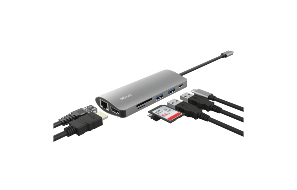 Trust Dalyx 7-in-1 USB-C-adapter - Adapter