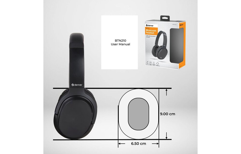 Denver BTN-210B - Draadloze koptelefoon