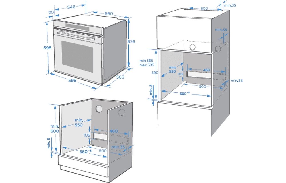 Frilec HAMBURG7189.1EBMBL - Inbouw oven