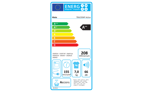 Miele TEA235WP Active - Warmtepompdroger