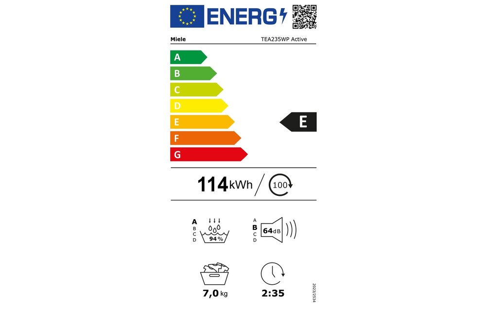 Miele TEA235WP Active - Warmtepompdroger