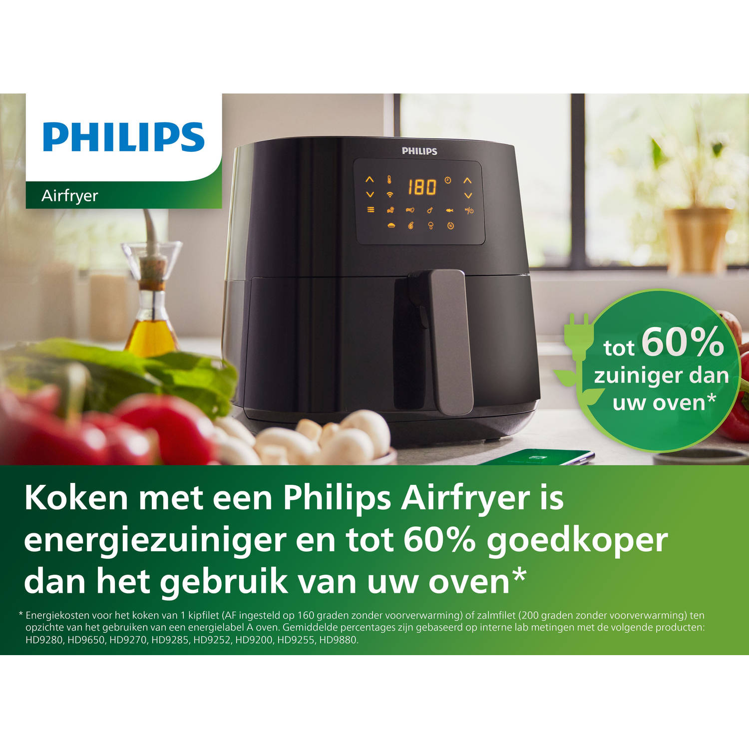 Philips Airfryer Connected HD9255/60 Grijs - Hetelucht friteuse
