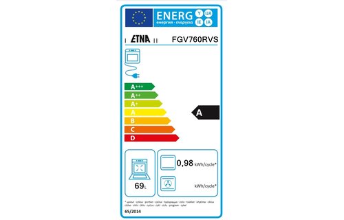 ETNA FGV760RVS - Gasfornuis