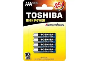 Toshiba High Power AAA 1.5V 4 stuks