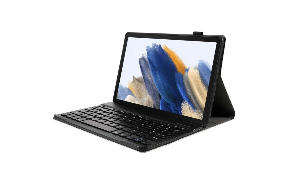 Just in Case Vintage Bluetooth Keyboard Cover - Samsung Galaxy Tab A8 - Blauw - Tablethoes