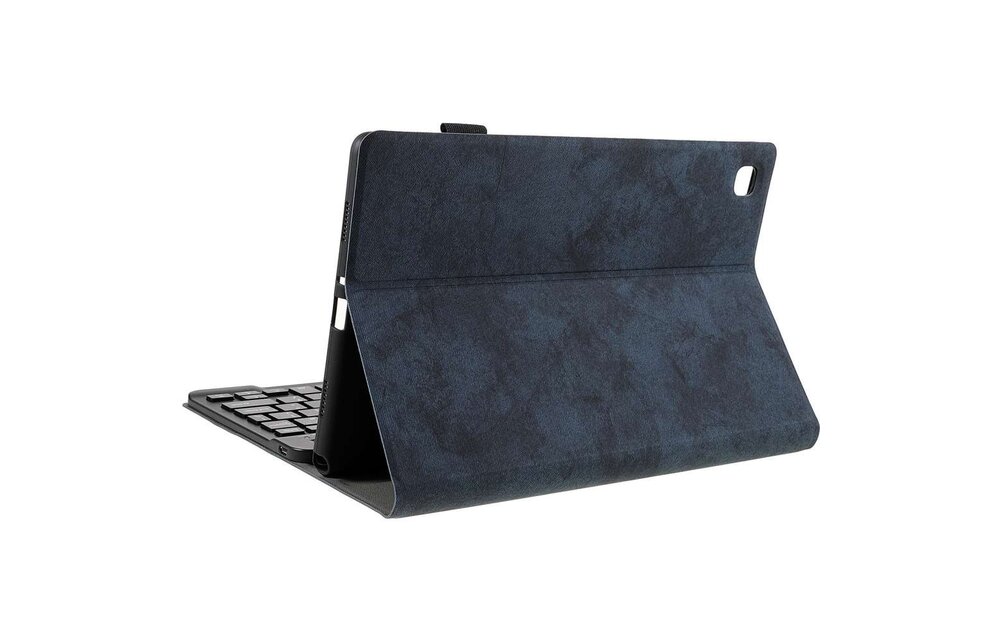 Just in Case Vintage Bluetooth Keyboard Cover - Samsung Galaxy Tab A8 - Blauw - Tablethoes
