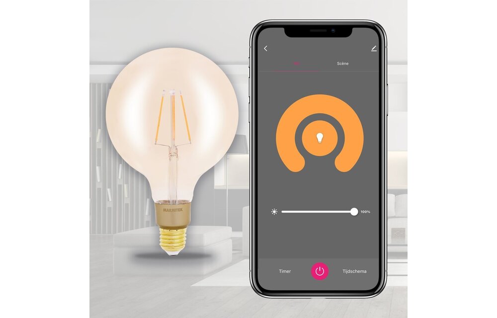 Marmitek Glow XXLI - Slimme filament lamp (Warm wit) - Slimme lamp