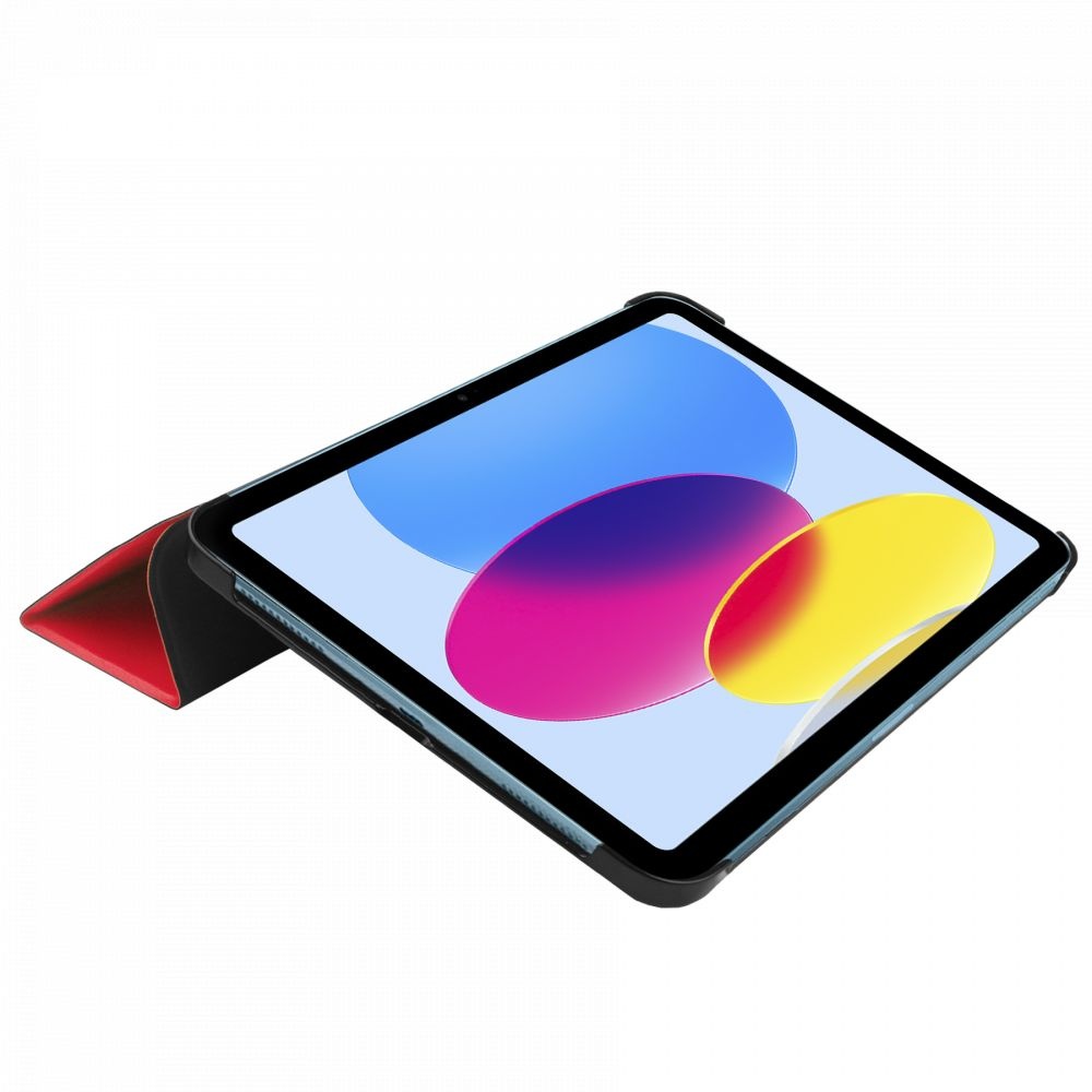 Just in Case Smart Tri-Fold Case - Apple iPad 2022 - Rood - Tablethoes