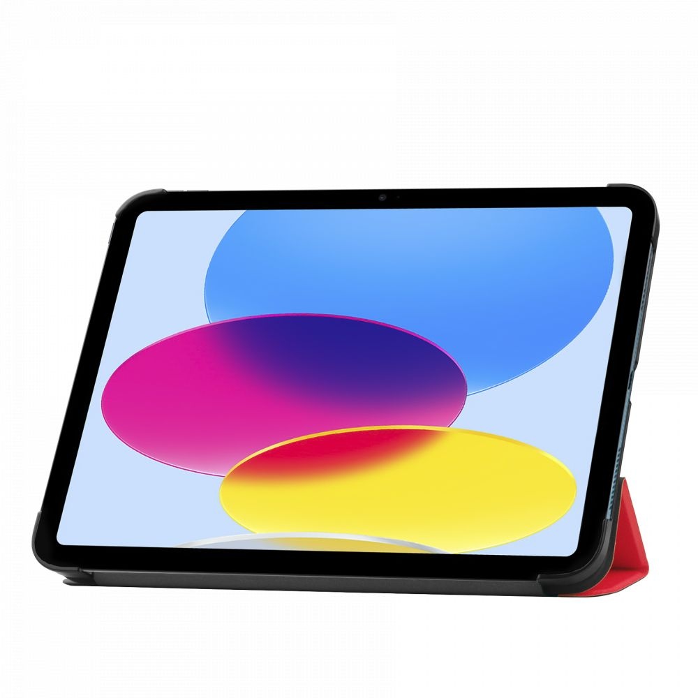 Just in Case Smart Tri-Fold Case - Apple iPad 2022 - Rood - Tablethoes