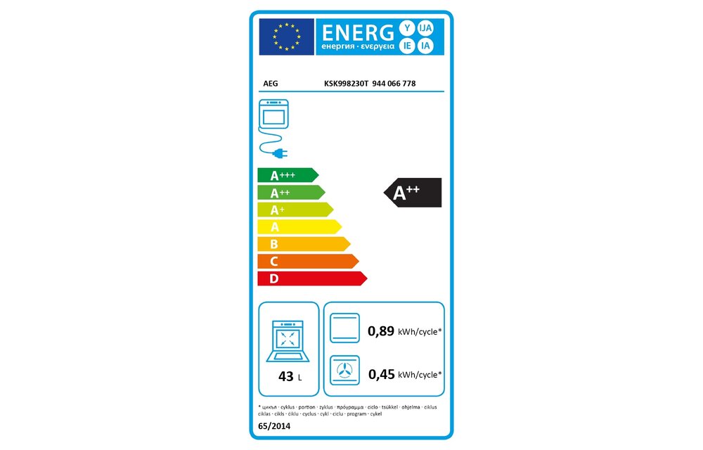 AEG KSK998230T - Inbouw oven
