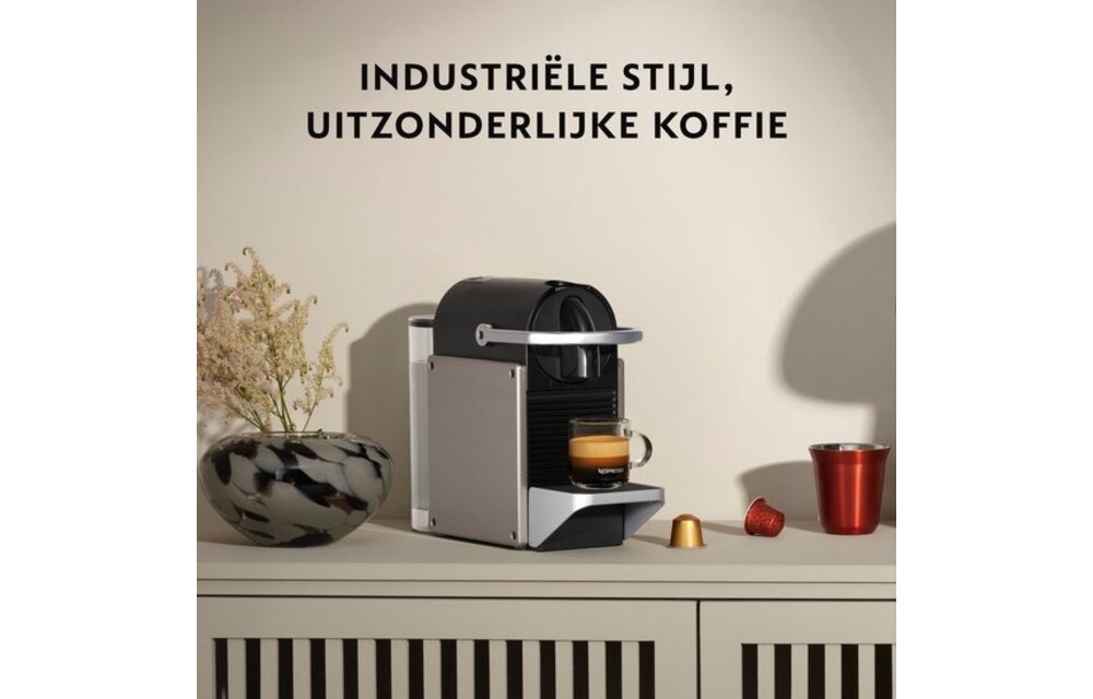 Krups Nespresso Pixie XN306T Titanium - Koffiemachine