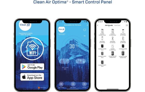 Clean Air Optima CA-704 Smart Wit/zwart - Luchtontvochtiger