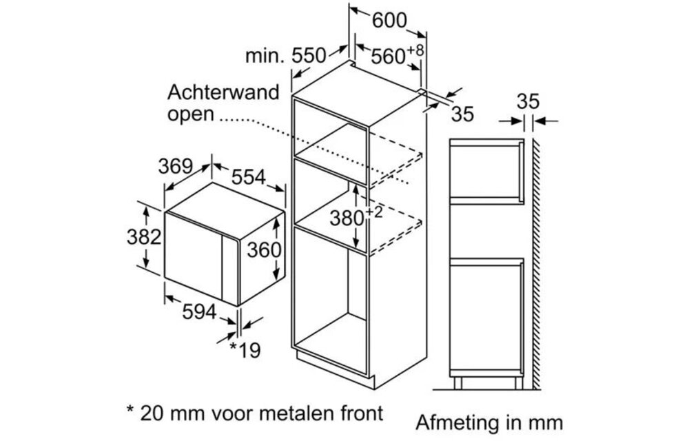 Bosch BFL554MS0 - Inbouw magnetron