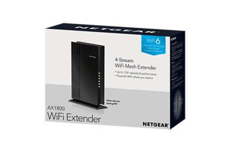 Netgear 4-Stream WiFi 6 Mesh Range Extender (EAX20) - Wifi repeater
