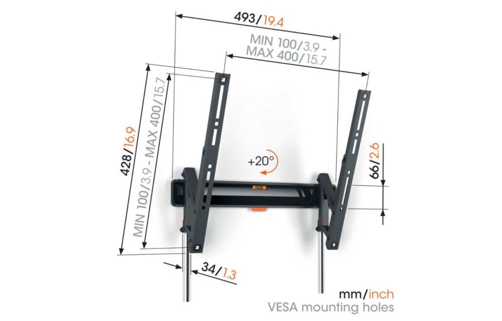 Vogel's TVM 3415 Muurbeugel (32-65 inch) - TV muurbeugel