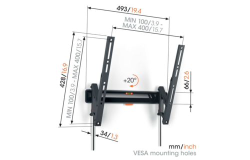 Vogel's TVM 3415 Muurbeugel (32-65 inch) - TV muurbeugel