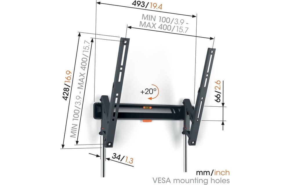 Vogel's TVM 3415 Muurbeugel (32-65 inch) - TV muurbeugel