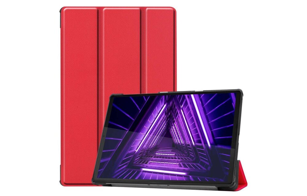 Just in Case Smart Tri-Fold Case - Lenovo M10HD - Rood - Tablethoes