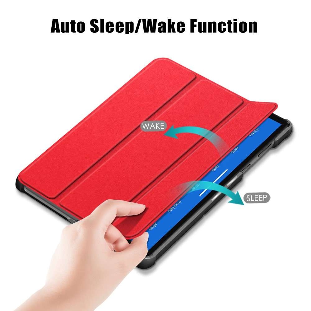 Just in Case Smart Tri-Fold Case - Lenovo M10HD - Rood - Tablethoes