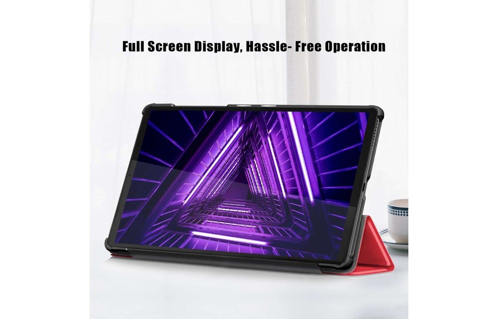 Just in Case Smart Tri-Fold Case - Lenovo M10HD - Rood - Tablethoes