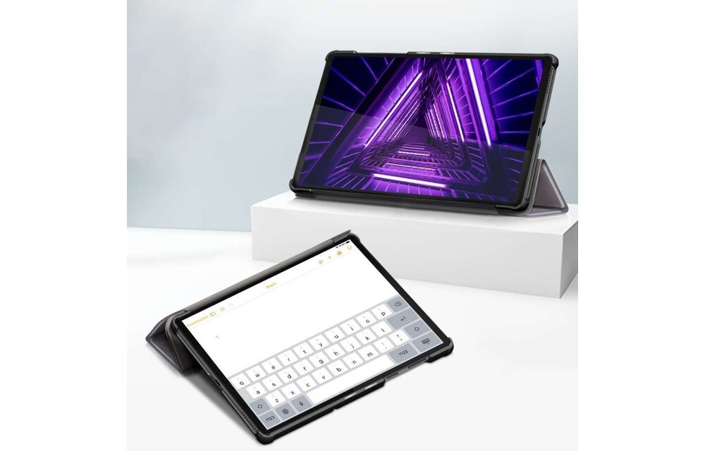 Just in Case Smart Tri-Fold Case - Lenovo M10HD - Grijs - Tablethoes