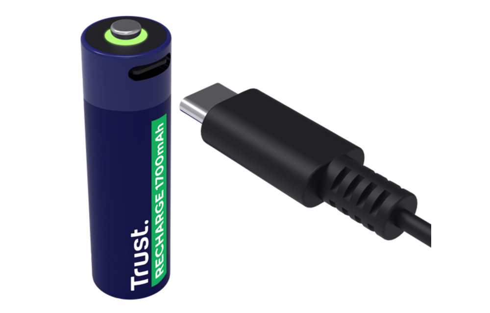 Trust USB-C oplaadbare AAA-batterijen