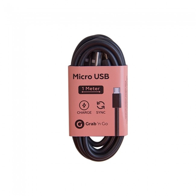 Grab 'n Go GNG-106 Micro USB kabel Zwart 1 meter
