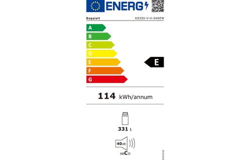 Exquisit KS350-V-H-040EW - Vrijstaande koelkast