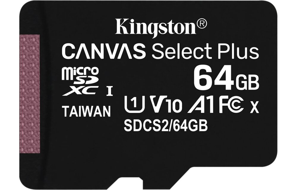 Kingston Canvas Select Plus microSDXC 64GB - Micro SD kaart