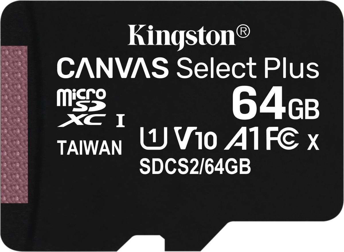 Kingston Canvas Select Plus microSDXC 64GB - Micro SD kaart