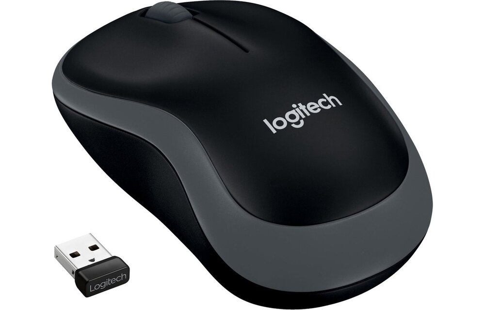 Logitech M185 Grijs/Zwart - Muis