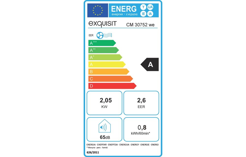 Exquisit CM 30752 WE - Mobiele airco
