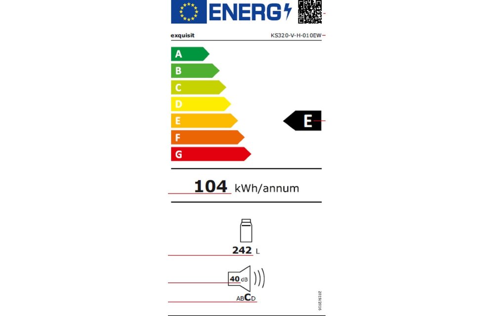 Exquisit KS320-V-H-010EW - Vrijstaande koelkast