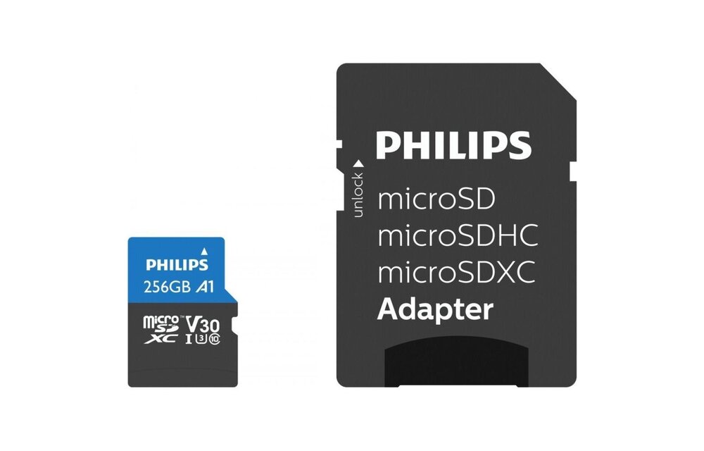 Philips MicroSDXC UHS-I U3 Kaart 256GB - Micro SD kaart