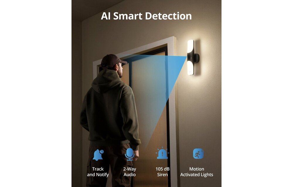 Eufy Wall Light Cam 2K S100 - Beveiligingscamera