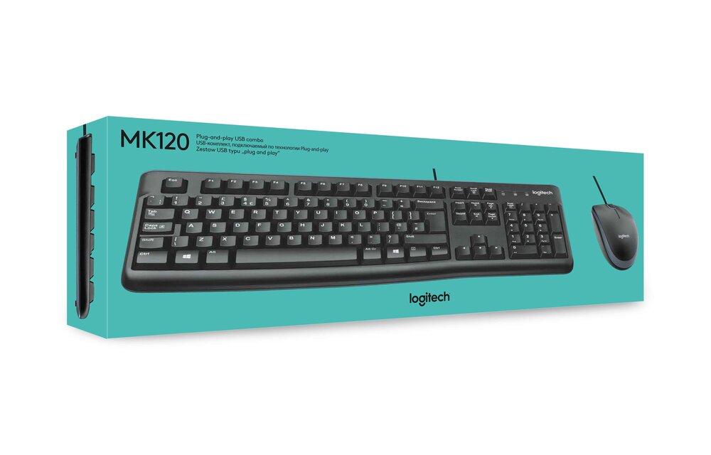 Logitech Desktop MK120 - Toetsenbord + muis set