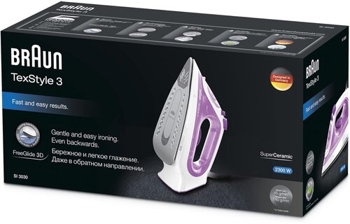 Braun TexStyle 3 SI 3030 PU - Stoomstrijkijzer