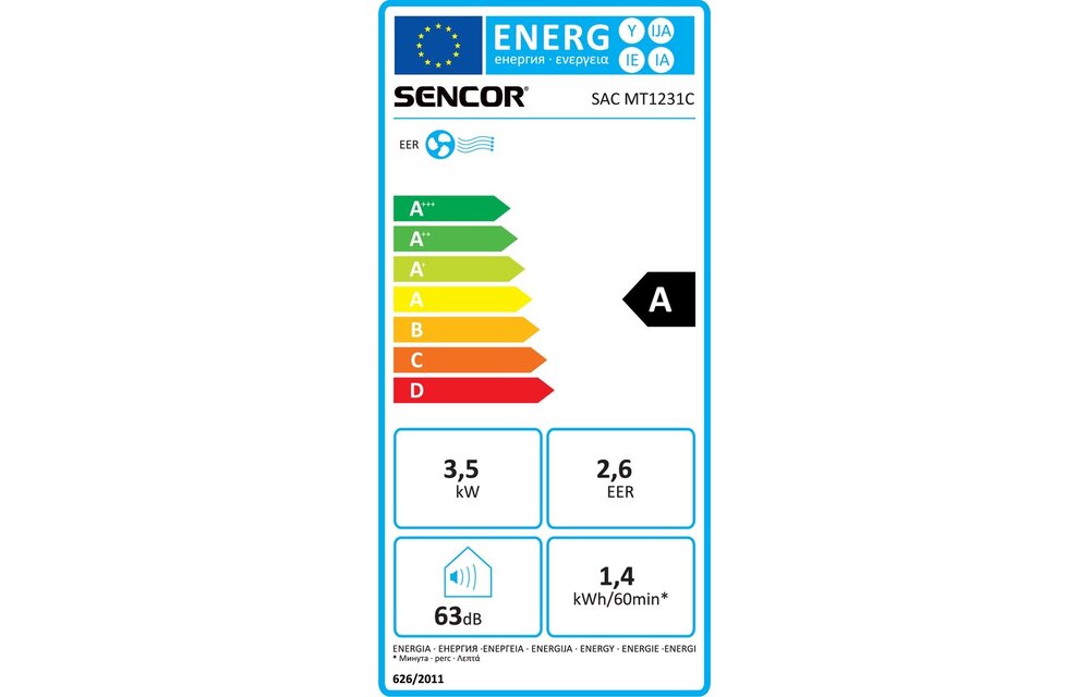 Sencor SAC MT1231C Zwart - Mobiele airco