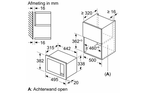Bosch BFL523MB3 - Inbouw magnetron