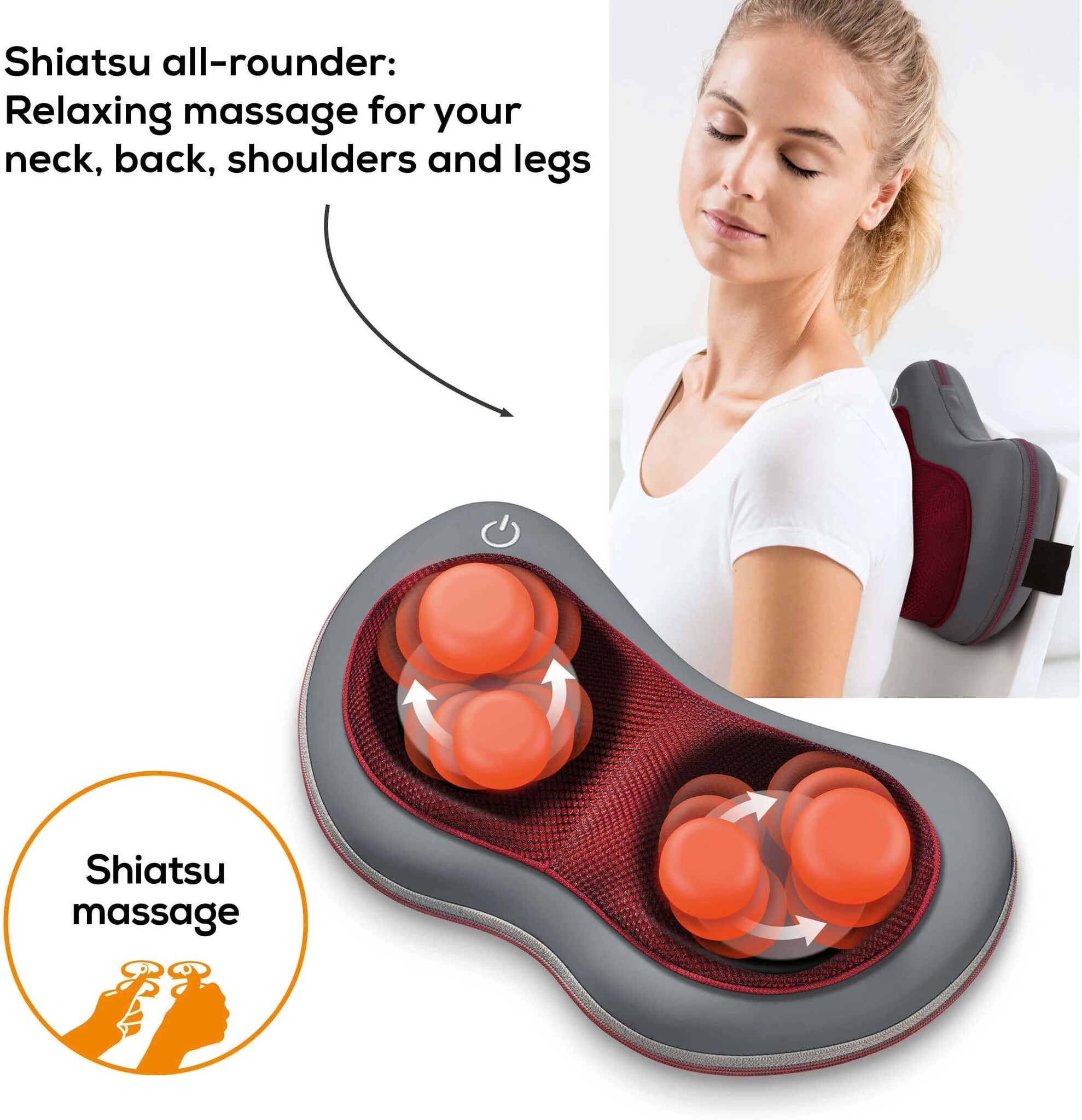 Beurer MG 149 Shiatsu massagekussen - Massageapparaat