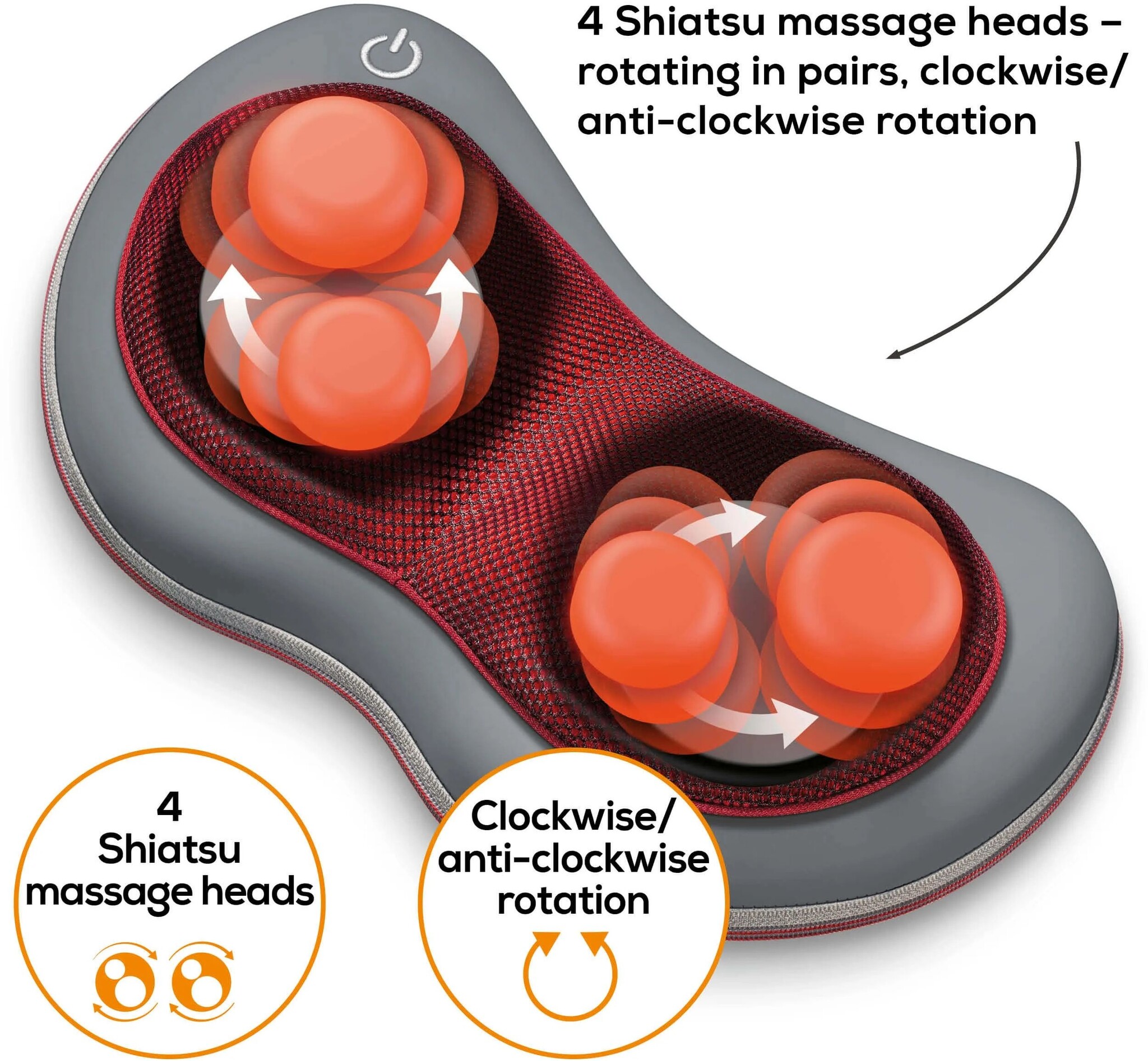 Beurer MG 149 Shiatsu massagekussen - Massageapparaat