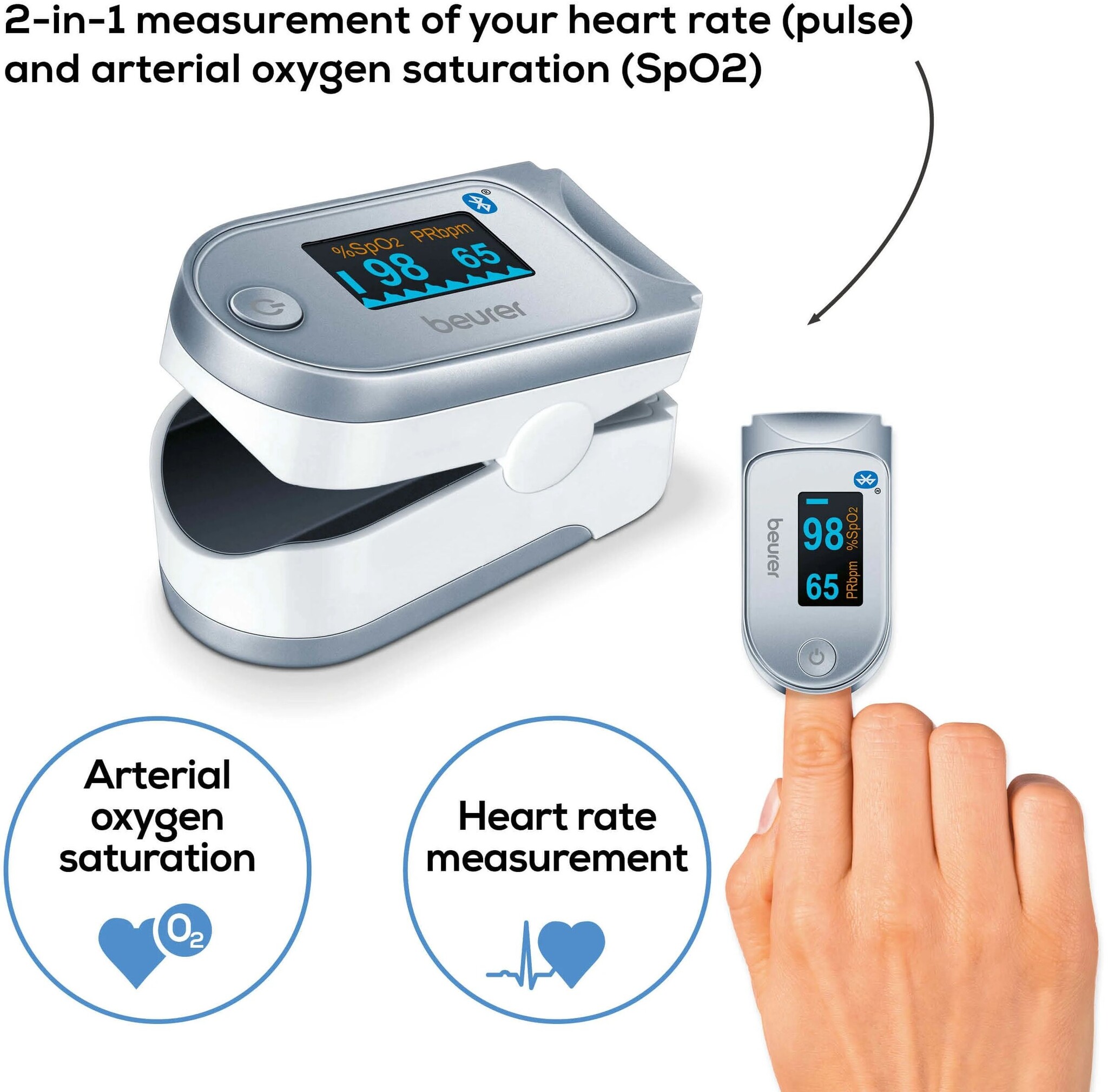 Beurer PO 60 Bluetooth - Saturatiemeters