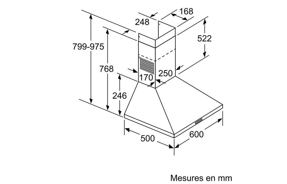 Bosch DWP64BC50 - Wandschouw afzuigkap