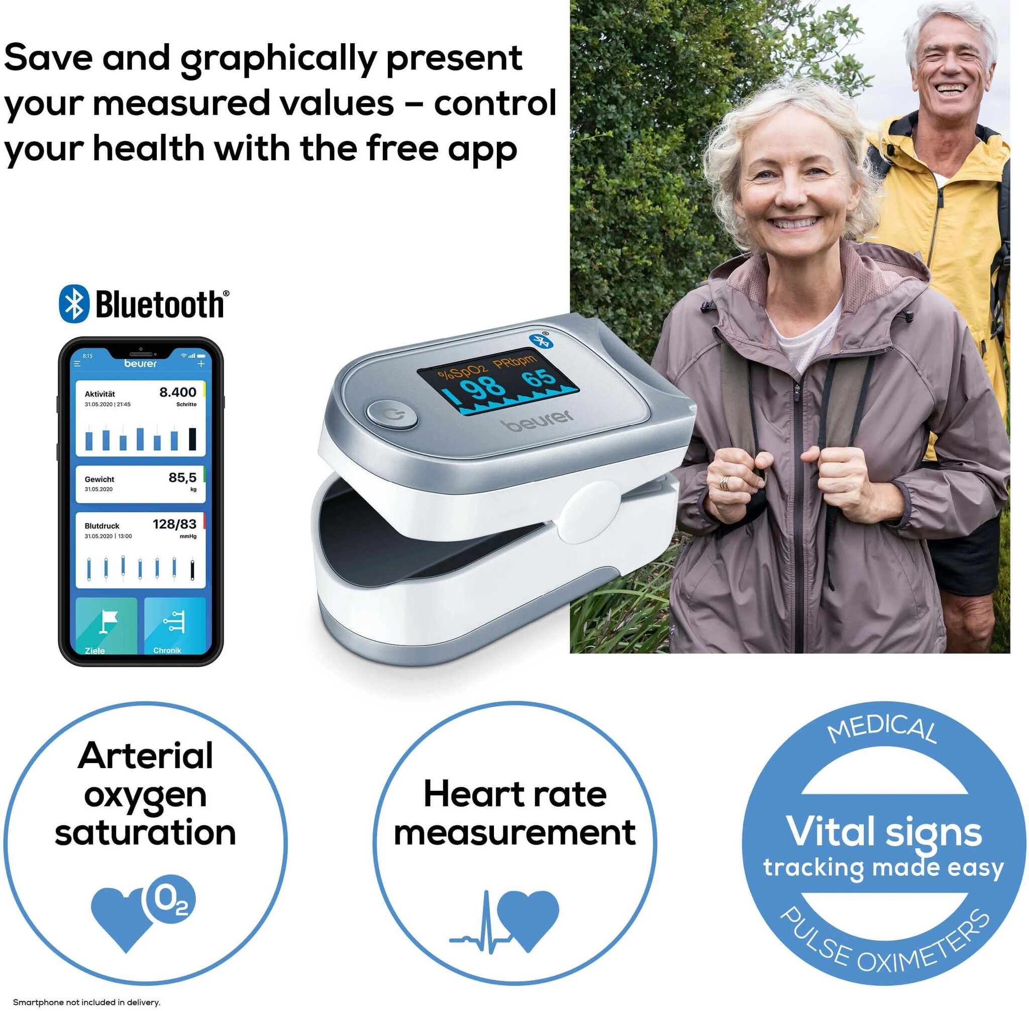 Beurer PO 60 Bluetooth - Saturatiemeters