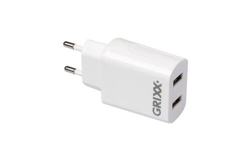 Grixx Power Adapter 220V dubbele USB-oplader