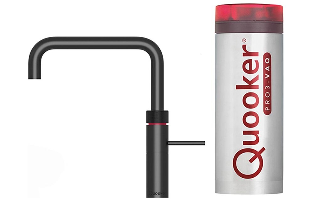 Quooker PRO3 Fusion Square Zwart - Kokendwaterkraan