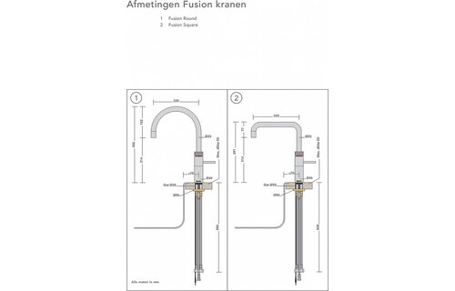 Quooker PRO3 Fusion Square Zwart - Kokendwaterkraan